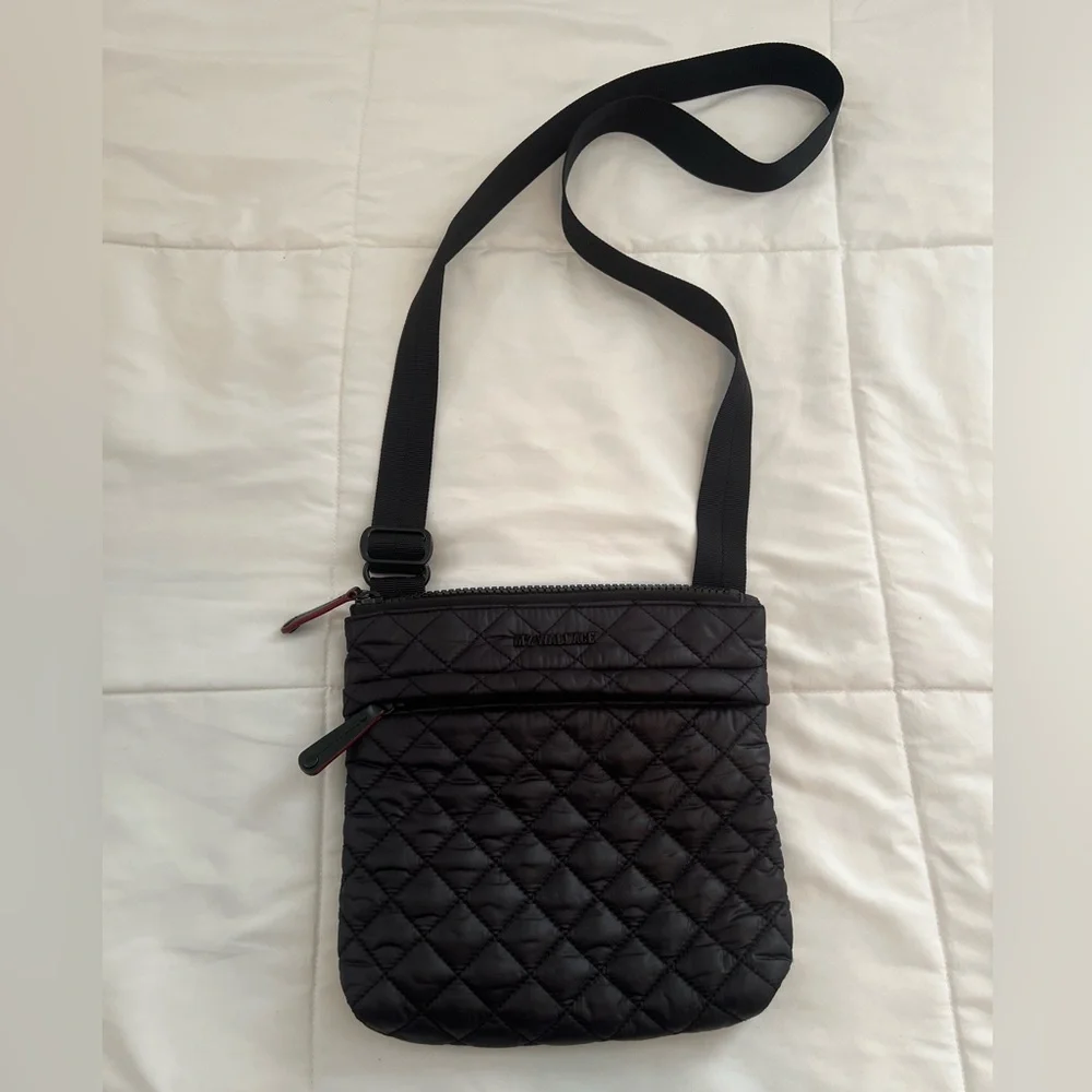 MZ Wallace Metro Flat Crossbody Bag in Black - Picture 2 of 12